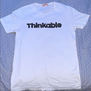Plain white shirt with wording